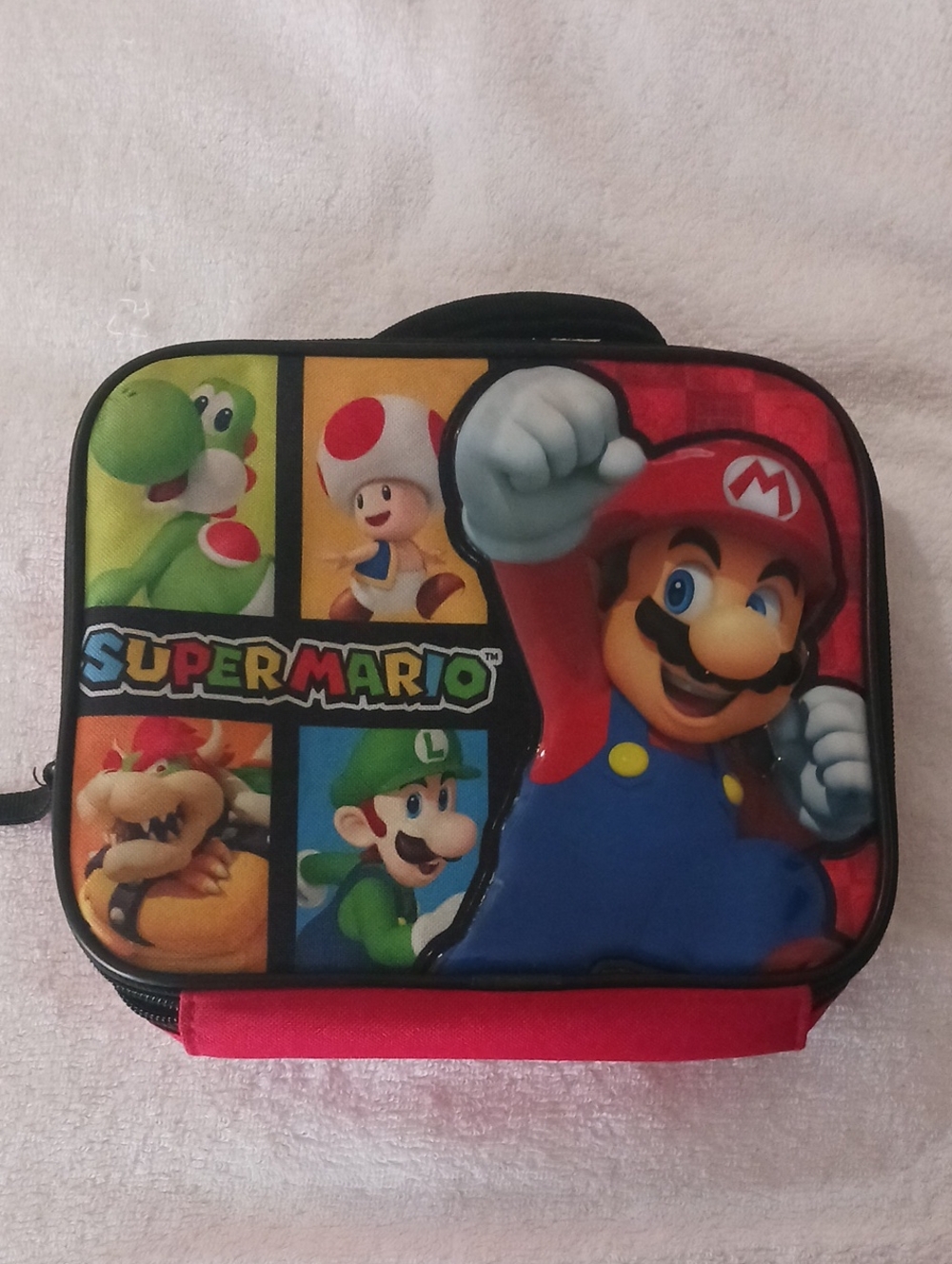 Super Mario Kids Red Blue Character Lunch Bag